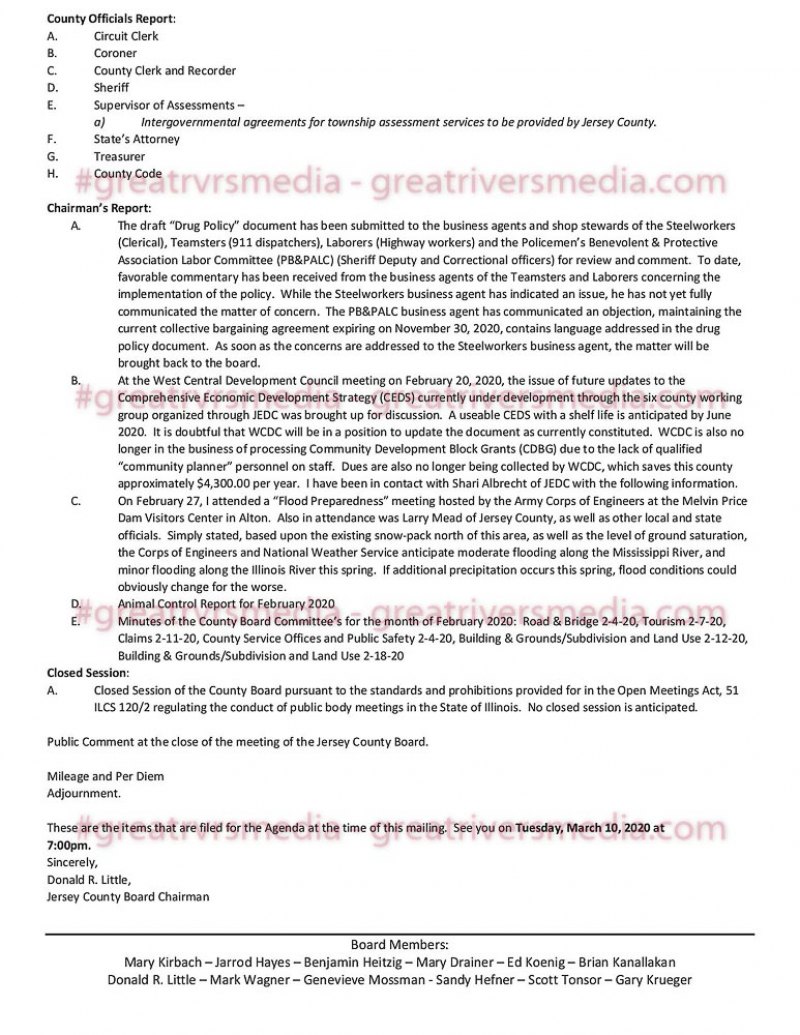 Public Health Not On County Board Meeting Agenda Jersey County Agenda - Page 2